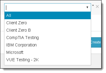 Select testing program menu.